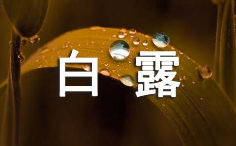 白露節(jié)氣的習(xí)俗范文