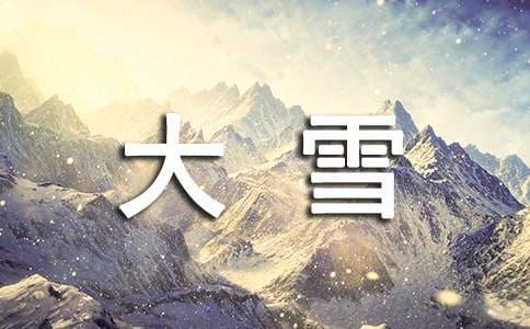 描寫大雪的詞語