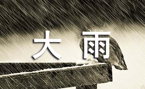 寫大雨的抒情美文