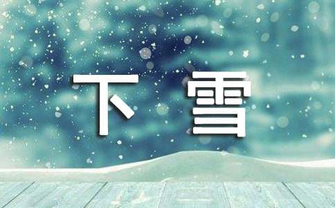 描寫冬天下雪的詞語